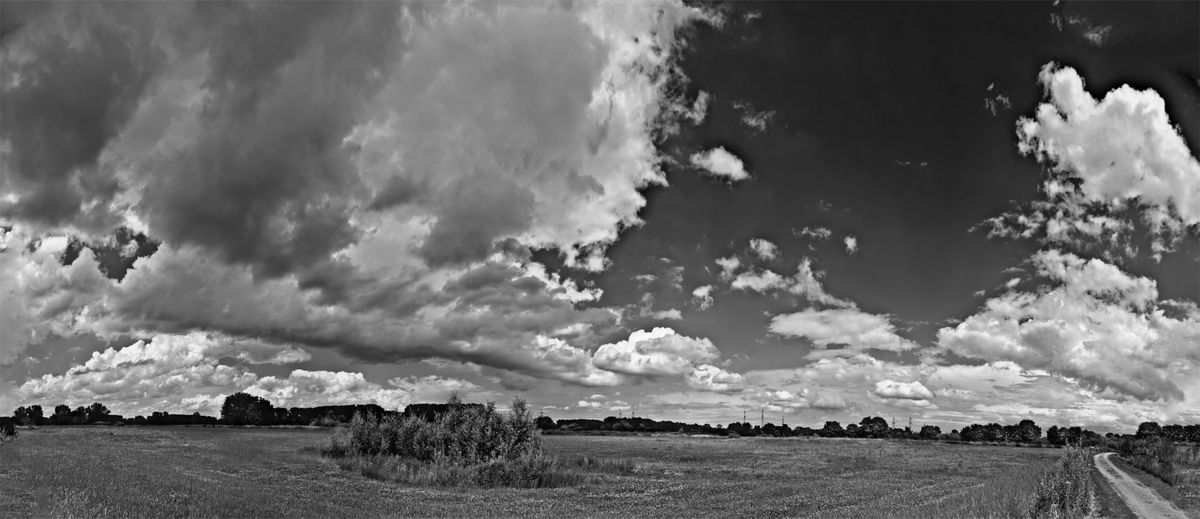 Das Panorama von den Lippeauen bei Hamm habe ich in Schwarzweiß konvertiert und den Horizont recht weit unten gehalten, damit das Foto, gerade durch die Wolkenformation dramatischer aussieht.