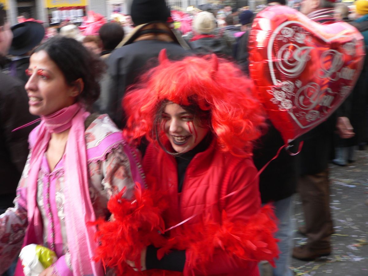 beim Faschingsumzug in Frankfurt